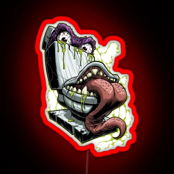 TOILET TERROR RGB Neon Sign
