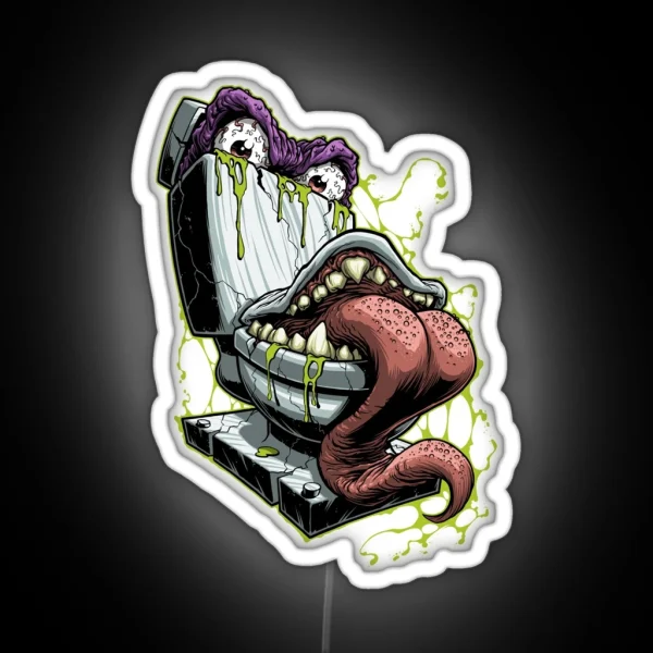 TOILET TERROR RGB Neon Sign