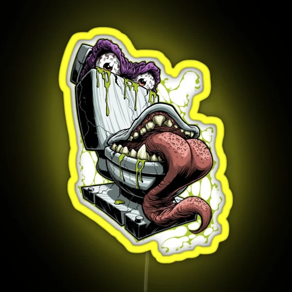 TOILET TERROR RGB Neon Sign