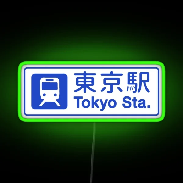 Tokyo Stations Sign Japan Japanese Souvenir Travel Trip RGB Neon Sign