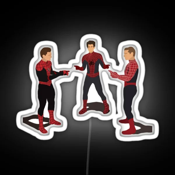 Tom Holland Andrew Garfield Tobey Maguire RGB Neon Sign