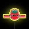 Vibrant LED Tomato Mart Sign with Color-Changing RGB Neon Lighting Accents
