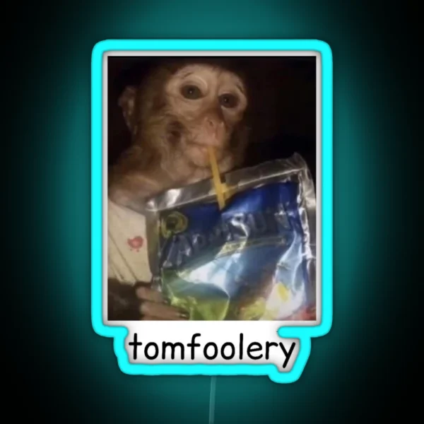 Tomfoolery Funny Monkey RGB Neon Sign