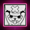 Colorful Tony Tony Chopper LED canvas sign with vibrant RGB glow