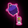 Vibrant too much bubblegum themed RGB led digital neon sign display
