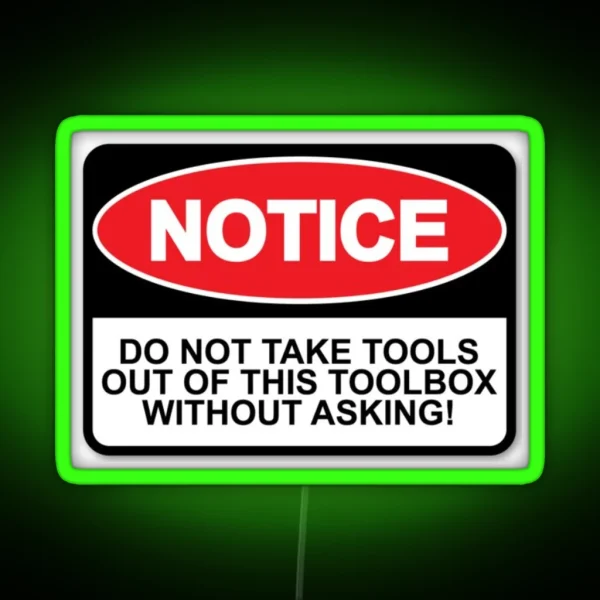 Tool Box Tool Dewalt Tools Makita Milwaukee Tools RGB Neon Sign