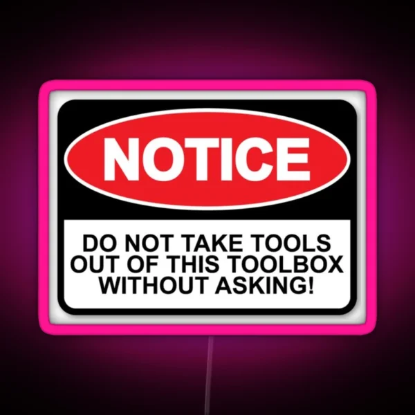 Tool Box Tool Dewalt Tools Makita Milwaukee Tools RGB Neon Sign