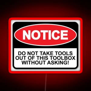 Tool Box Tool Dewalt Tools Makita Milwaukee Tools RGB Neon Sign