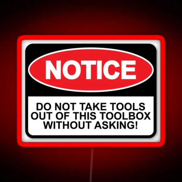 Tool Box Tool Dewalt Tools Makita Milwaukee Tools RGB Neon Sign