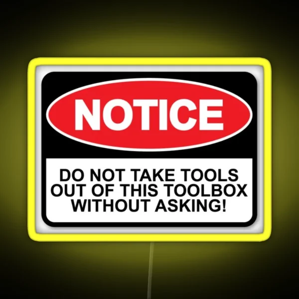 Tool Box Tool Dewalt Tools Makita Milwaukee Tools RGB Neon Sign