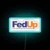 Neon LED Sign with Humorous Tradesmen Cartoon Characters and Tools