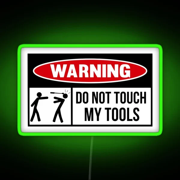 Toolbox Warning Sign RGB Neon Sign