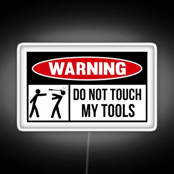 Toolbox Warning Sign RGB Neon Sign