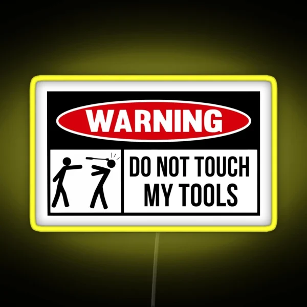 Toolbox Warning Sign RGB Neon Sign