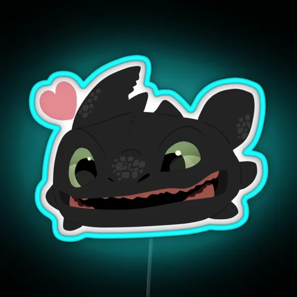 Toothless Love RGB Neon Sign