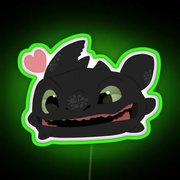 Toothless Love RGB Neon Sign