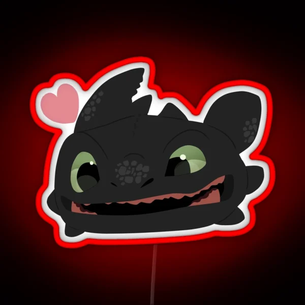 Toothless Love RGB Neon Sign