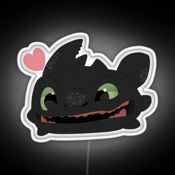 Toothless Love RGB Neon Sign