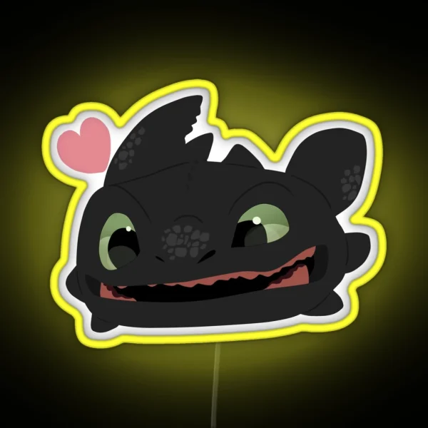 Toothless Love RGB Neon Sign