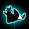 Vibrant 'Toothless' from How to Train Your Dragon in neon colors.