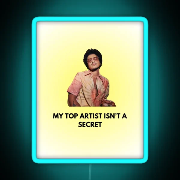Top Artist Bruno Mars RGB Neon Sign