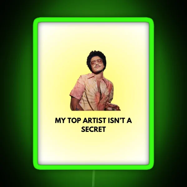 Top Artist Bruno Mars RGB Neon Sign