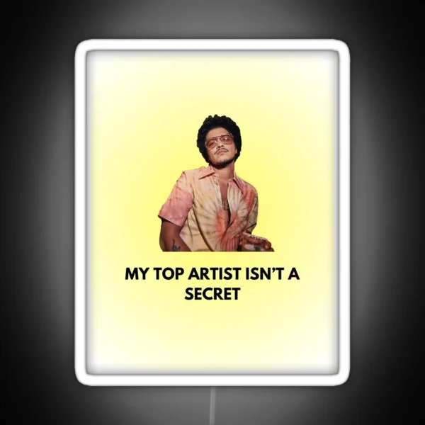 Top Artist Bruno Mars RGB Neon Sign