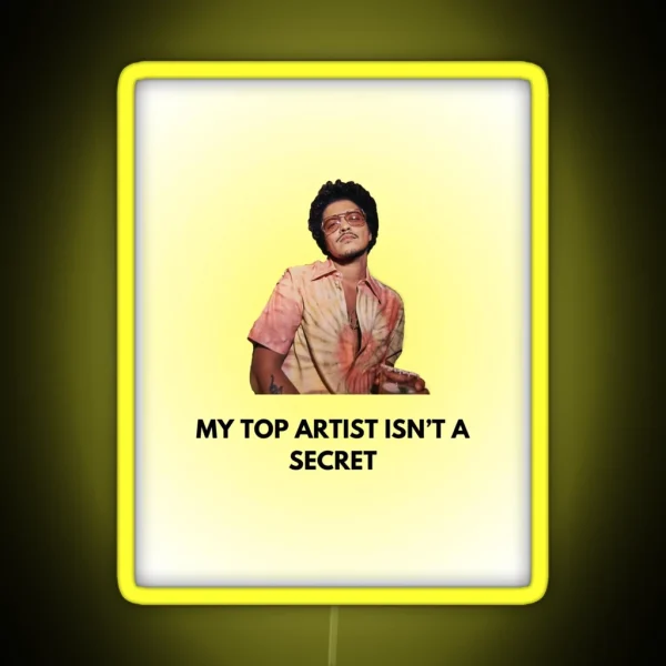 Top Artist Bruno Mars RGB Neon Sign