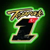 Customizable Toprak Razgatlıoğlu number one ranked rider championship winning RGB neon signage.