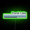 Eye-catching RGB Neon Sign Decoration Inspired by Torch Lake Michigan.