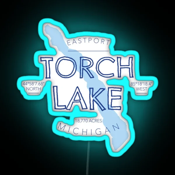 Torch Lake Michigan RGB Neon Sign