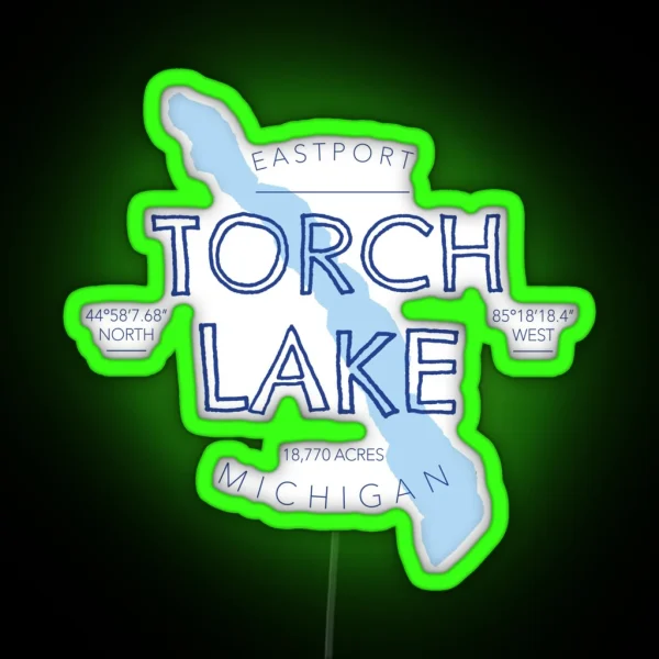 Torch Lake Michigan RGB Neon Sign