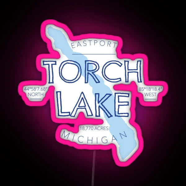 Torch Lake Michigan RGB Neon Sign
