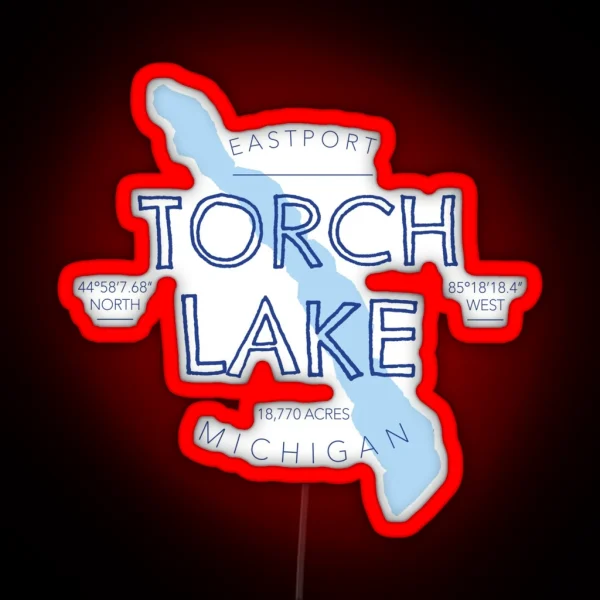 Torch Lake Michigan RGB Neon Sign