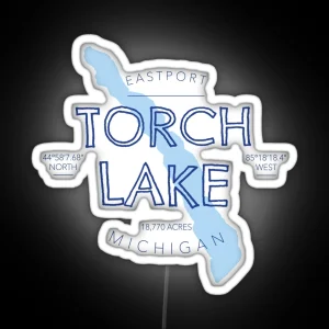 Torch Lake Michigan RGB Neon Sign