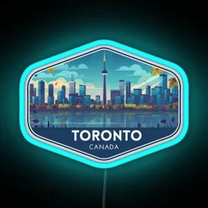 Toronto Canada Travel Art RGB Neon Sign