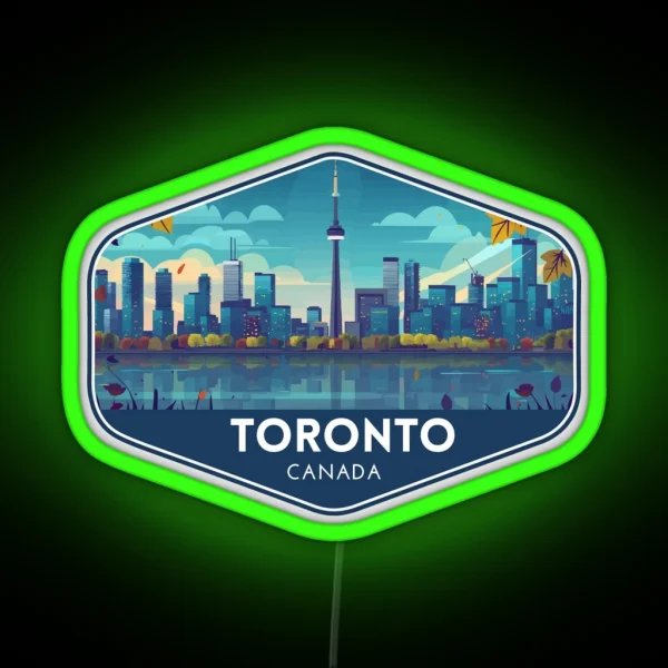 Toronto Canada Travel Art RGB Neon Sign