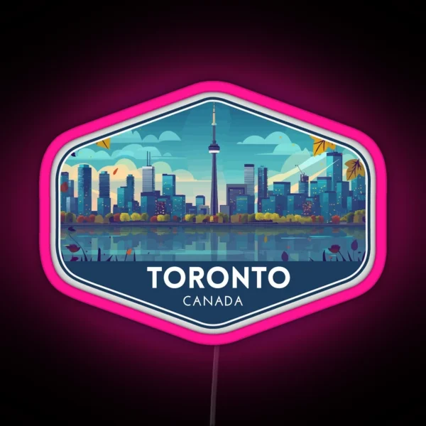 Toronto Canada Travel Art RGB Neon Sign