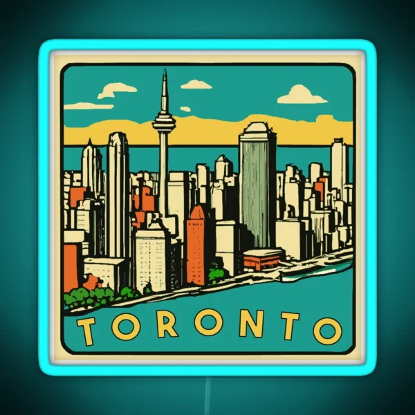 Toronto Skyline RGB Neon Sign