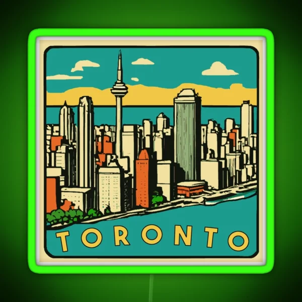 Toronto Skyline RGB Neon Sign