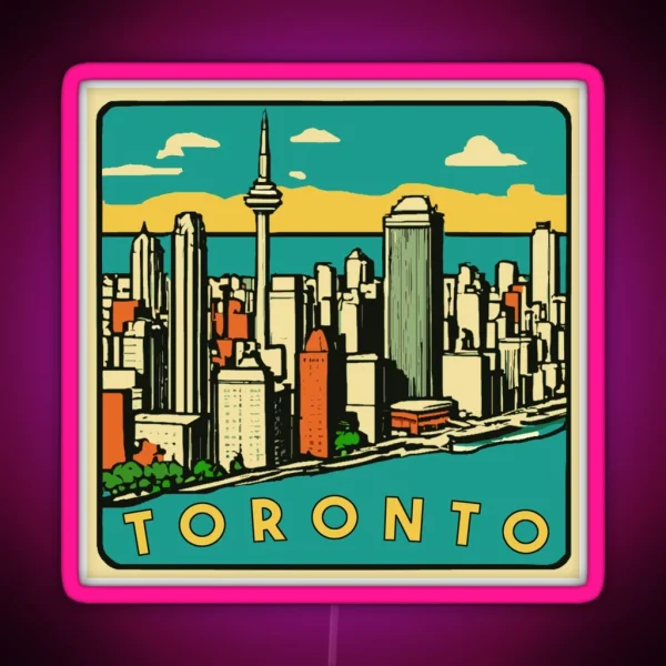 Toronto Skyline RGB Neon Sign