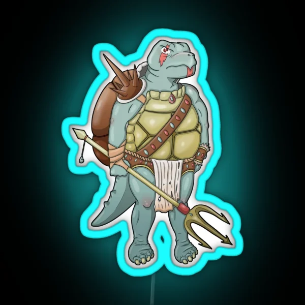 Tortle Barbarian Druid RGB Neon Sign