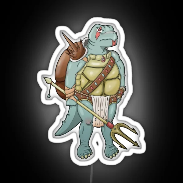 Tortle Barbarian Druid RGB Neon Sign