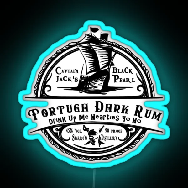 Tortuga Dark Rum RGB Neon Sign