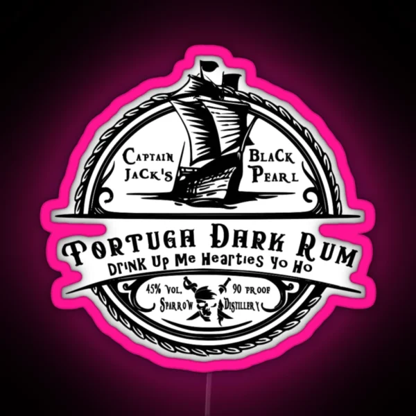 Tortuga Dark Rum RGB Neon Sign