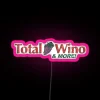 Vintage-inspired RGB neon sign with wino 90s bar pub ambiance