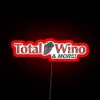 RGB Neon Sign: Whimsical 'Total Wino' Bar Decor from 90s Vibes