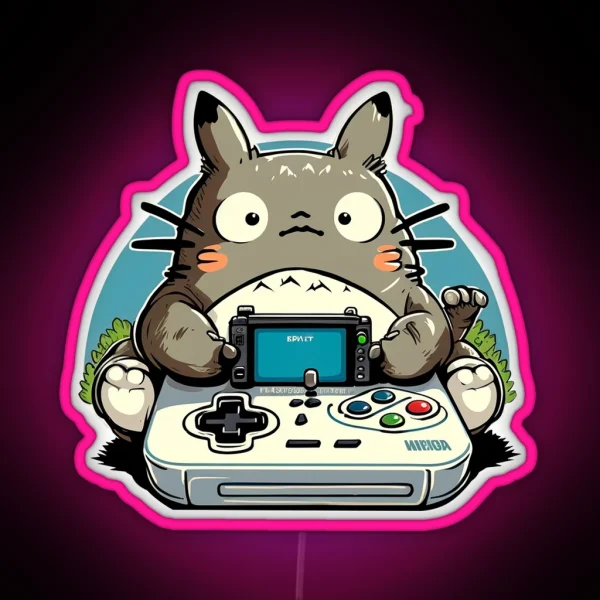 Totoro Gamer RGB Neon Sign