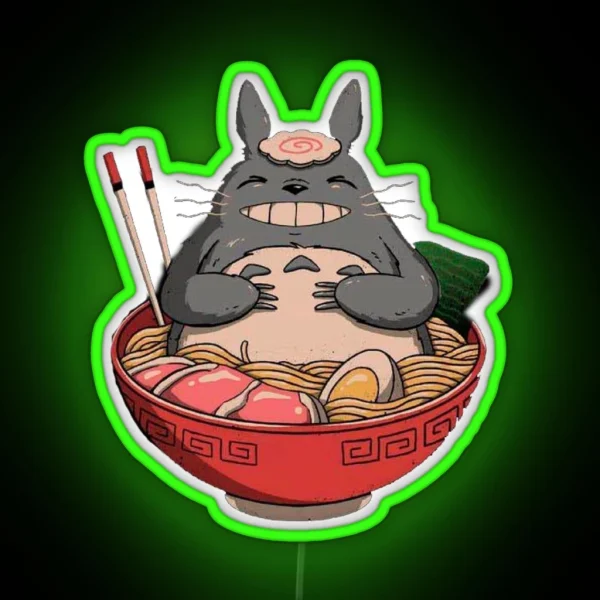 Totoro Ramen My Neighbor Totoro RGB Neon Sign