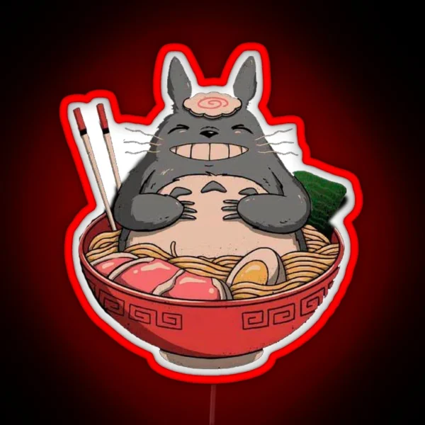 Totoro Ramen My Neighbor Totoro RGB Neon Sign